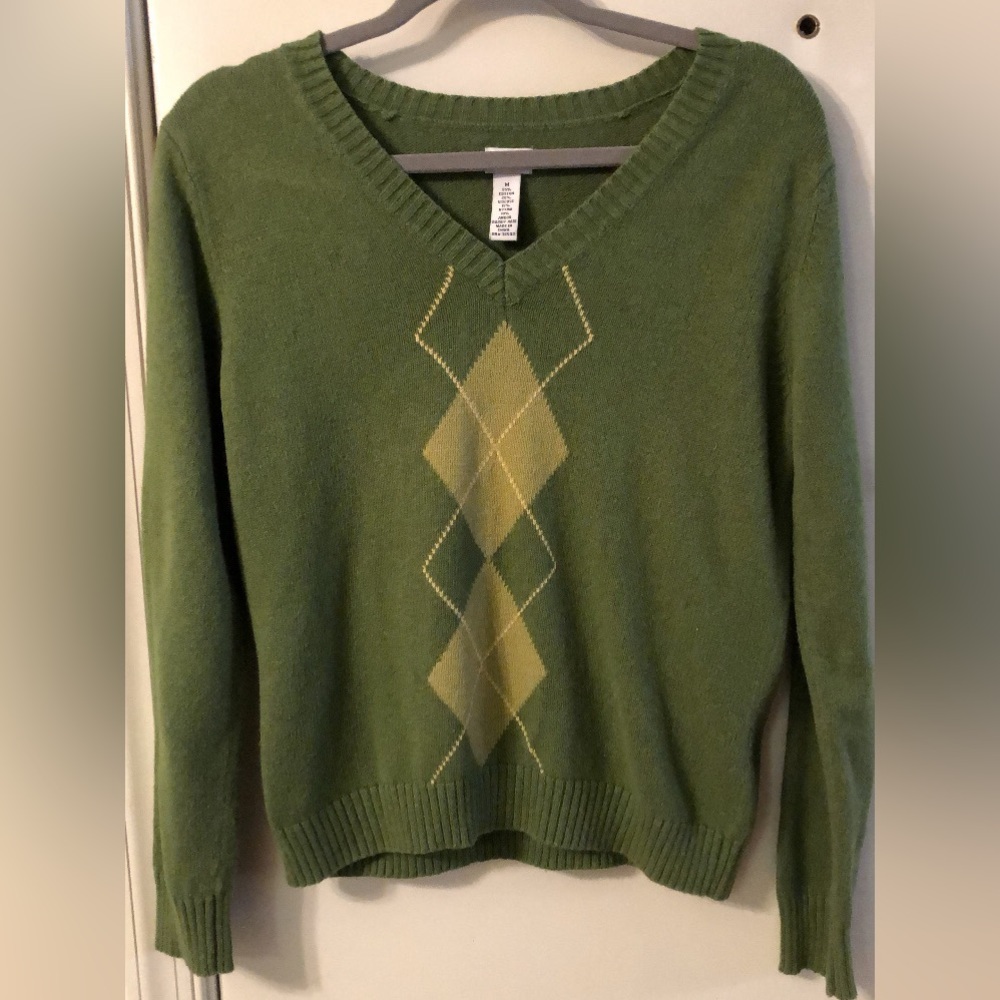 Vintage Bass argyle sweater